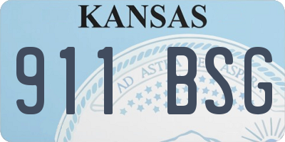 KS license plate 911BSG