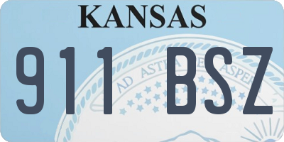 KS license plate 911BSZ