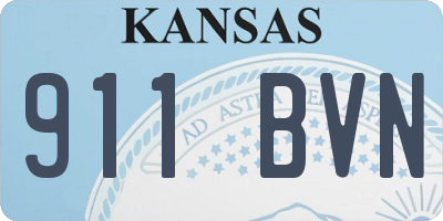 KS license plate 911BVN