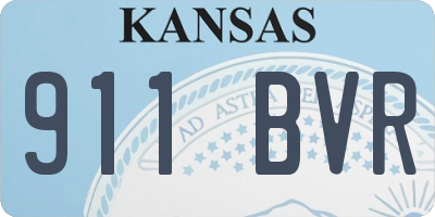 KS license plate 911BVR
