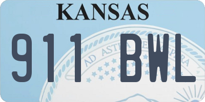 KS license plate 911BWL