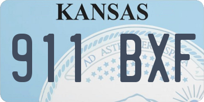 KS license plate 911BXF