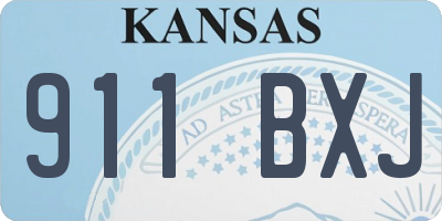 KS license plate 911BXJ
