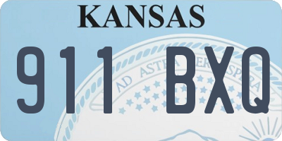KS license plate 911BXQ