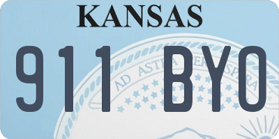 KS license plate 911BYO