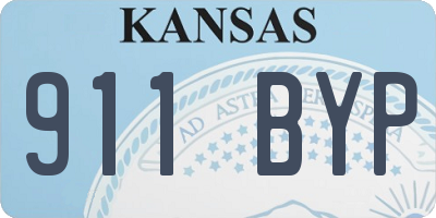 KS license plate 911BYP