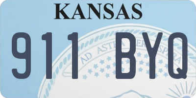 KS license plate 911BYQ