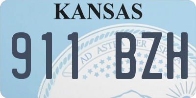 KS license plate 911BZH