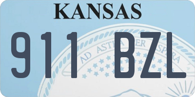 KS license plate 911BZL