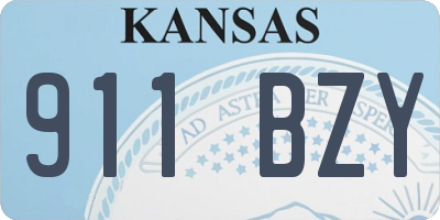 KS license plate 911BZY