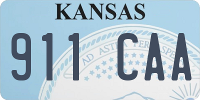 KS license plate 911CAA