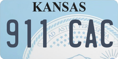 KS license plate 911CAC
