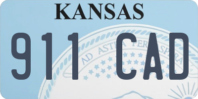 KS license plate 911CAD