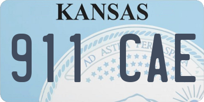 KS license plate 911CAE