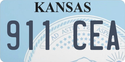 KS license plate 911CEA