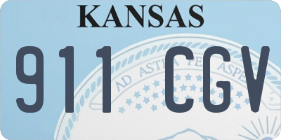 KS license plate 911CGV