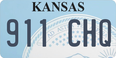 KS license plate 911CHQ
