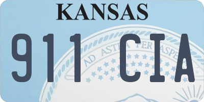 KS license plate 911CIA