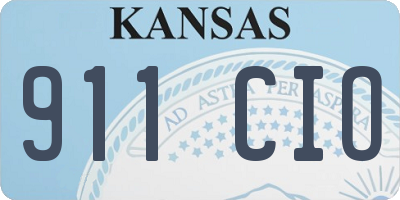 KS license plate 911CIO