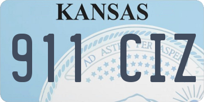 KS license plate 911CIZ