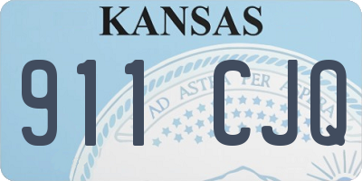 KS license plate 911CJQ