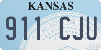 KS license plate 911CJU