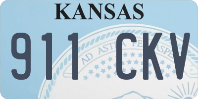 KS license plate 911CKV