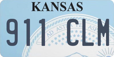 KS license plate 911CLM