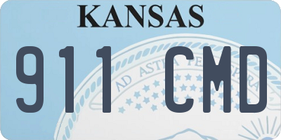 KS license plate 911CMD