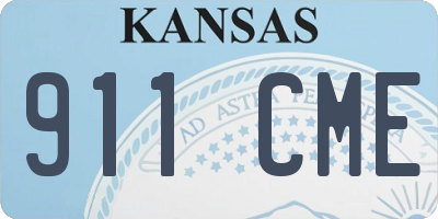 KS license plate 911CME