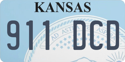 KS license plate 911DCD