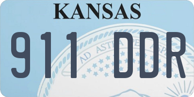 KS license plate 911DDR