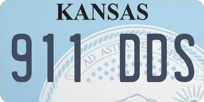 KS license plate 911DDS