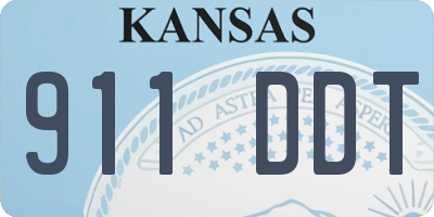 KS license plate 911DDT