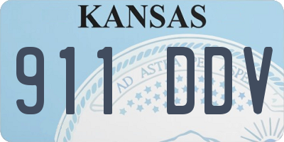 KS license plate 911DDV