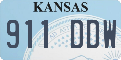 KS license plate 911DDW