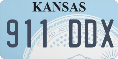 KS license plate 911DDX