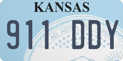 KS license plate 911DDY