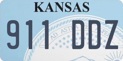 KS license plate 911DDZ