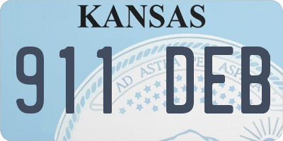 KS license plate 911DEB