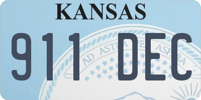 KS license plate 911DEC