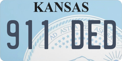 KS license plate 911DED