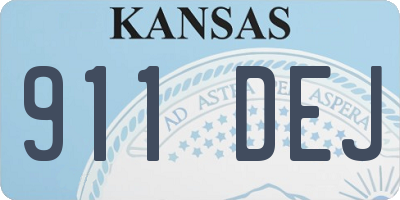 KS license plate 911DEJ