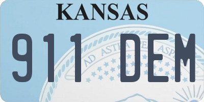 KS license plate 911DEM
