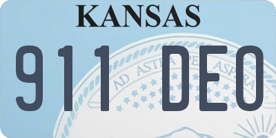 KS license plate 911DEO