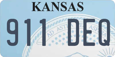 KS license plate 911DEQ