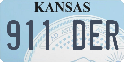 KS license plate 911DER