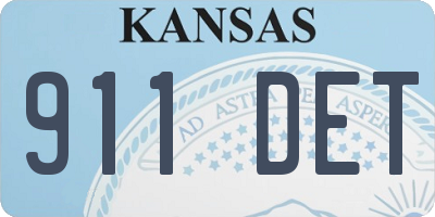 KS license plate 911DET