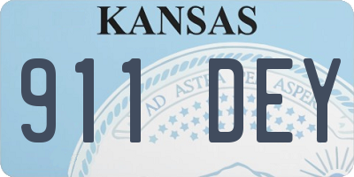 KS license plate 911DEY
