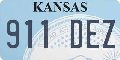 KS license plate 911DEZ